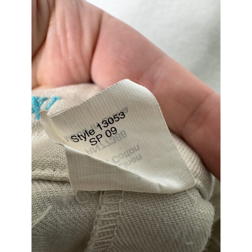 J.Crew City Fit Linen Cotton Blend Straight Leg Pants Beige Tan‎ Womens 4 Y2K - Picture 4 of 4